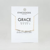 Morse Code Dainty Stone Necklace // Grace by ETHICGOODS