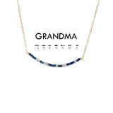 Morse Code Dainty Stone Necklace // Grandma by ETHICGOODS