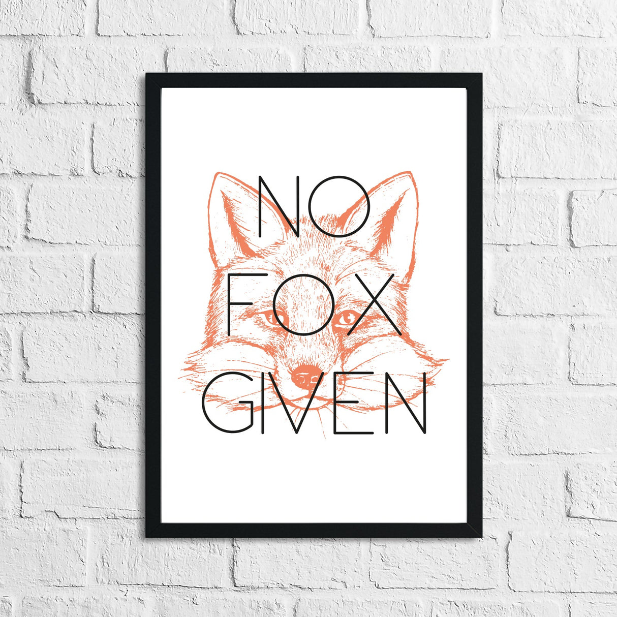 No Fox Given Humorous Funny Home Wall Decor Print by WinsterCreations™ Official Store