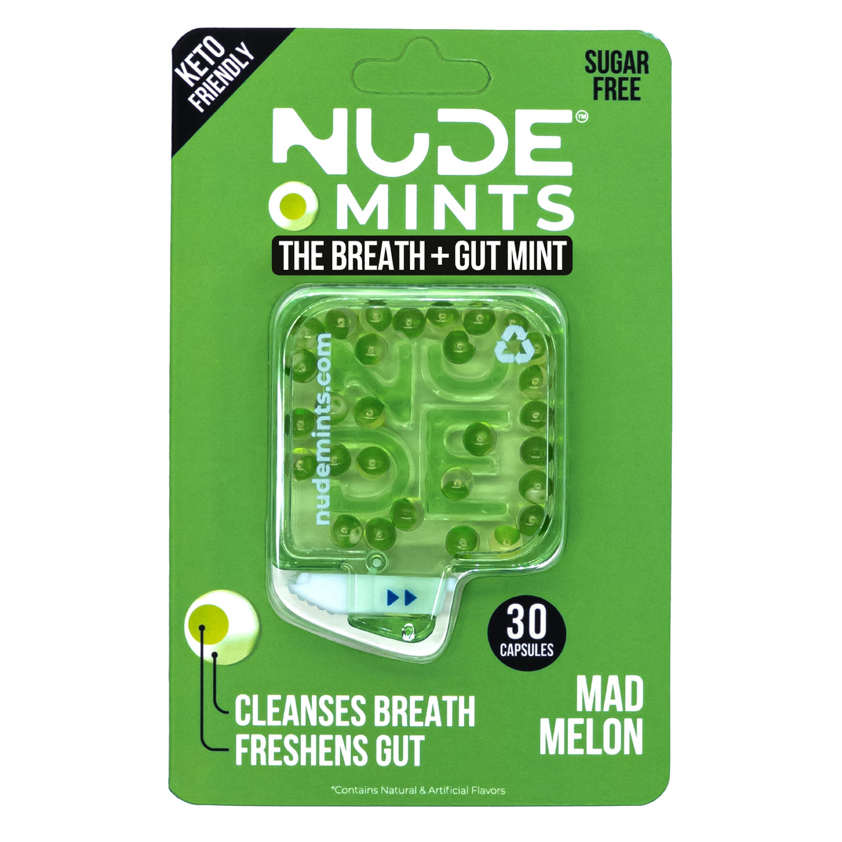 Dual Action Liquid Mint Capsules - Mad Melon (Flavor) by NUDE MINTS