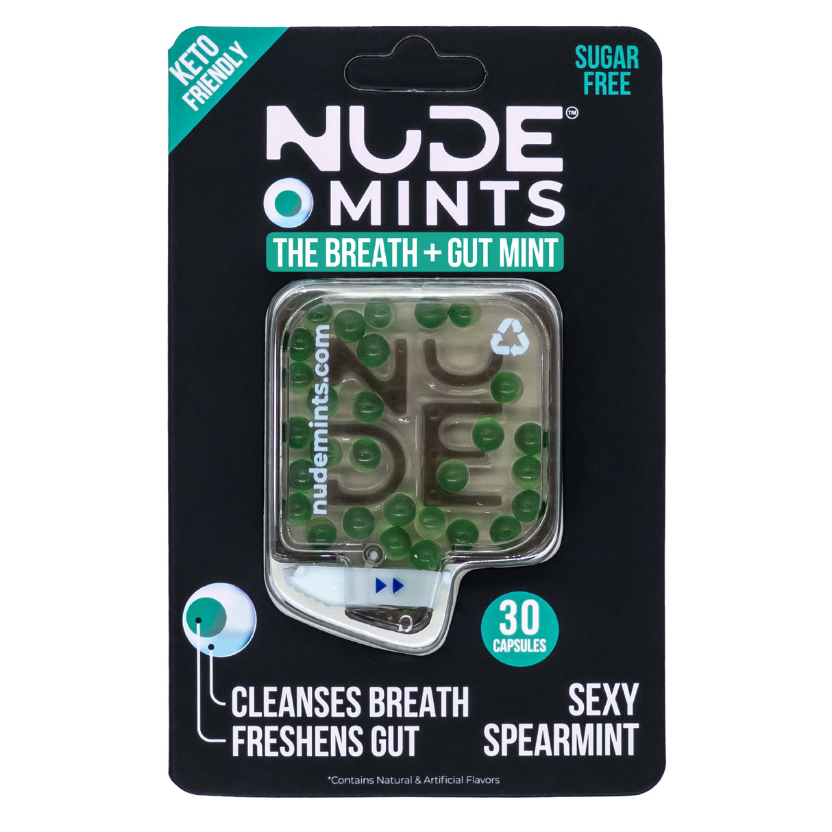 Dual Action Liquid Mint Capsules - Sexy Spearmint (Flavor) by NUDE MINTS