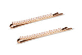 NuMe Sparkle Hair Pin Set of 2-  Rose Gold by NuMe