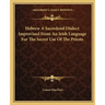 Hebrew a Sacerdotal Dialect Improvised from an Irish Language for the Secret Use of the Priests