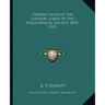 Transactions of the London Lodge of the Theosophical Society 1895-1913