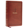 KJV Holy Bible: Large Print Single-Column with 43,000 End-Of-Verse Cross References, Brown Leathersoft, Personal Size, Red Letter, Comfort Print: King