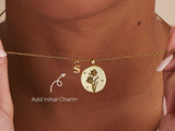 Chrysanthemum Birth Flower Necklace - Nov by Little Sky Stone