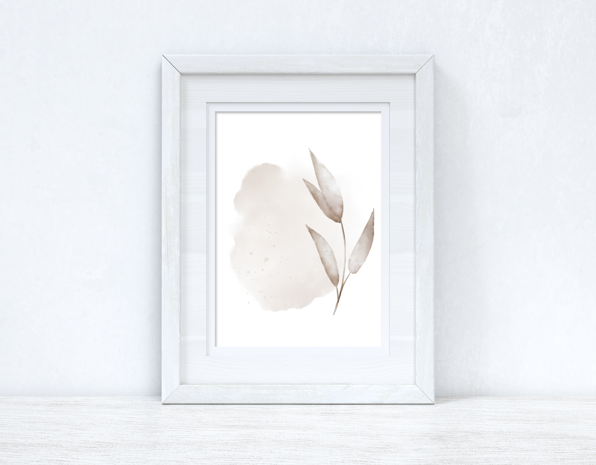 Natural Watercolour Leaves 4 Bedroom Home Wall Decor Print by WinsterCreations™ Official Store