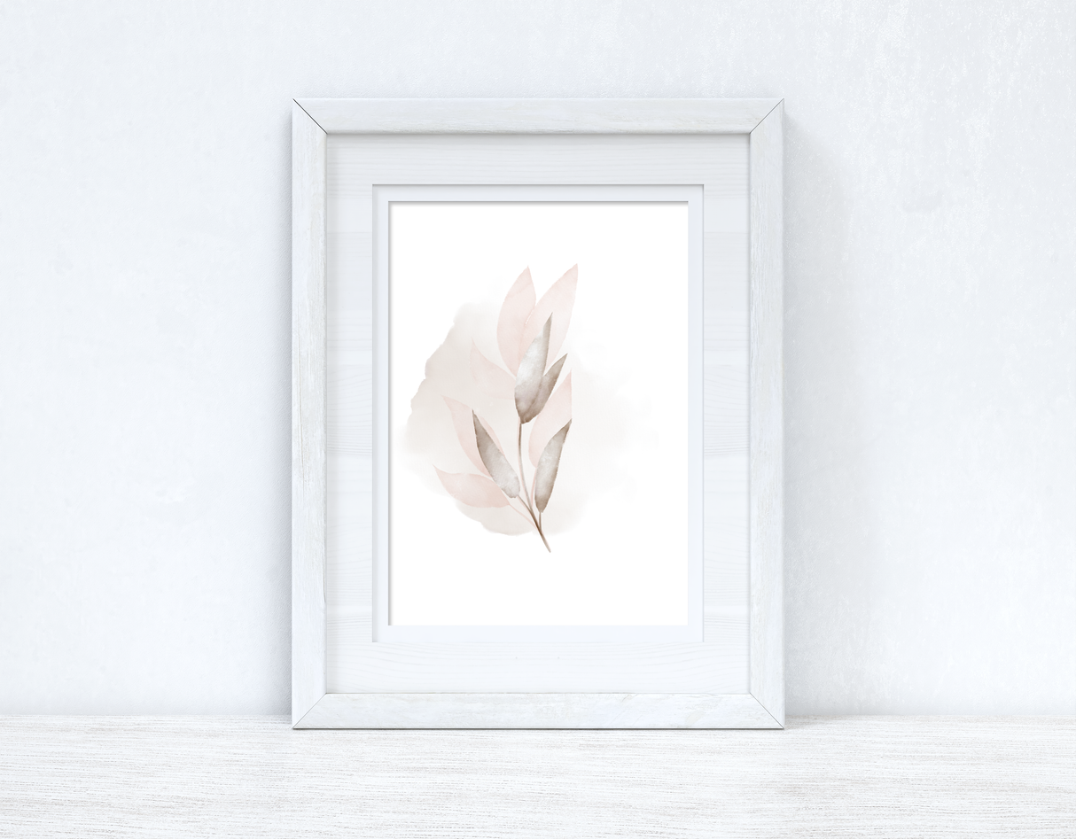 Natural Watercolour Leaves 6 Bedroom Home Wall Decor Print by WinsterCreations™ Official Store