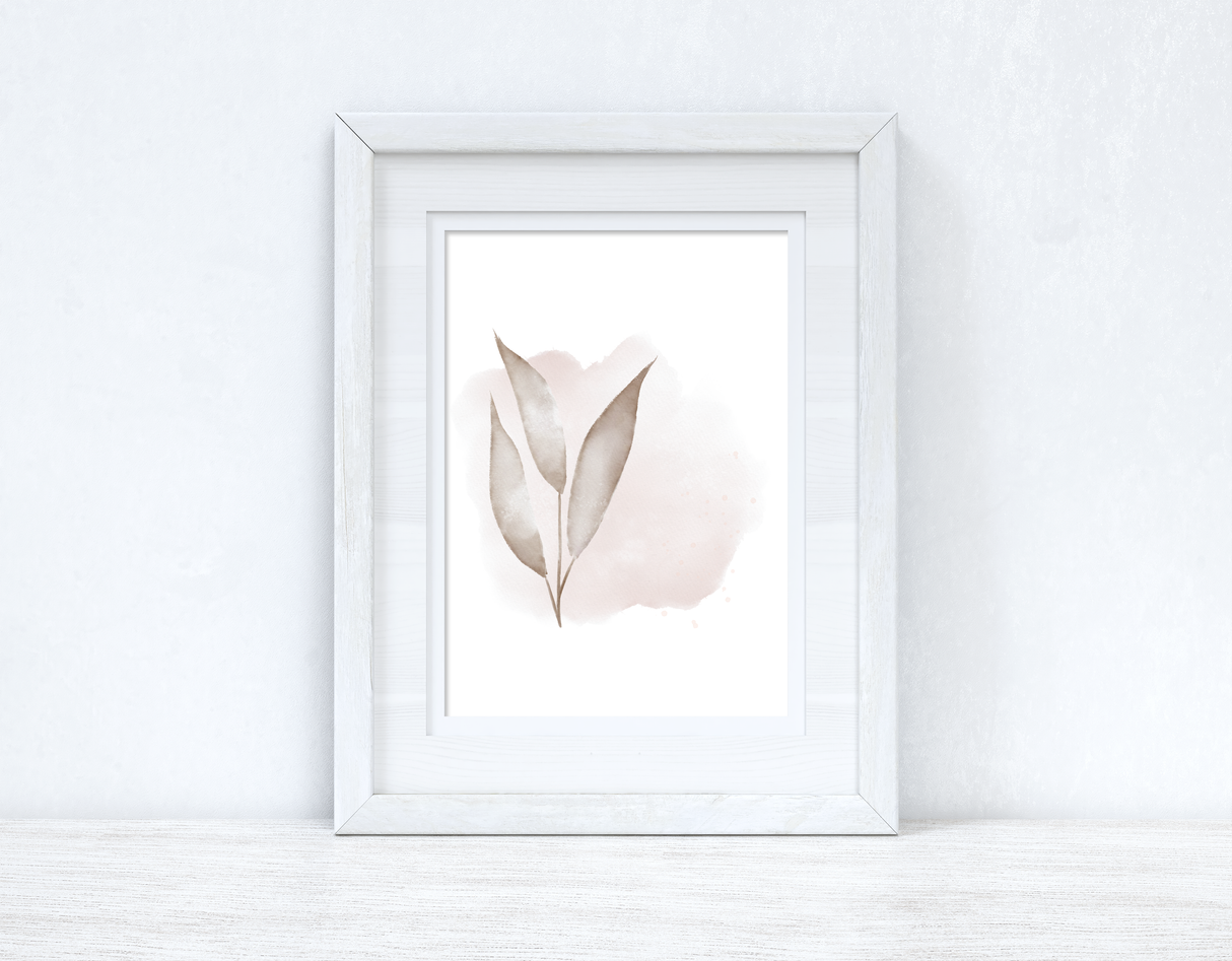 Natural Watercolour Leaves 7 Bedroom Home Wall Decor Print by WinsterCreations™ Official Store