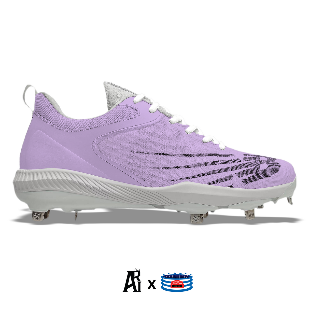 "Purple Pastel" New Balance FuelCell 4040v6 Cleats by Stadium Custom Kicks