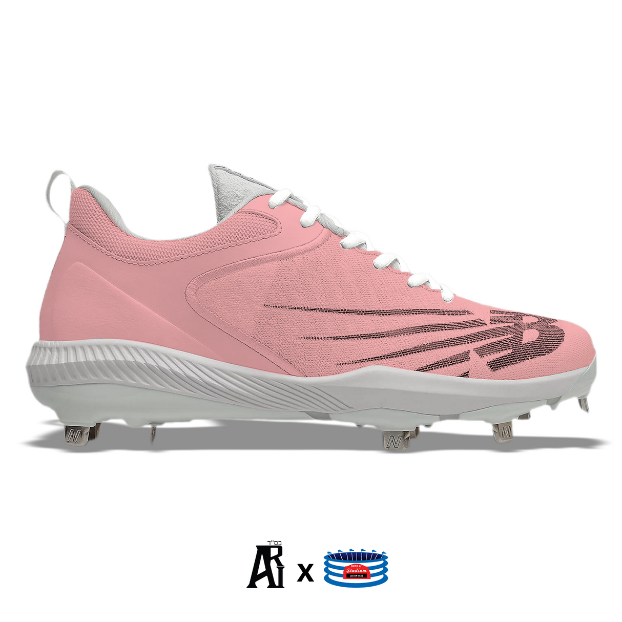 "Coral Pastel" New Balance FuelCell 4040v6 Cleats by Stadium Custom Kicks