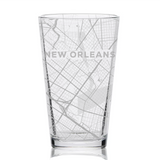 CITY STREET MAP Pint Glasses by LumEngrave