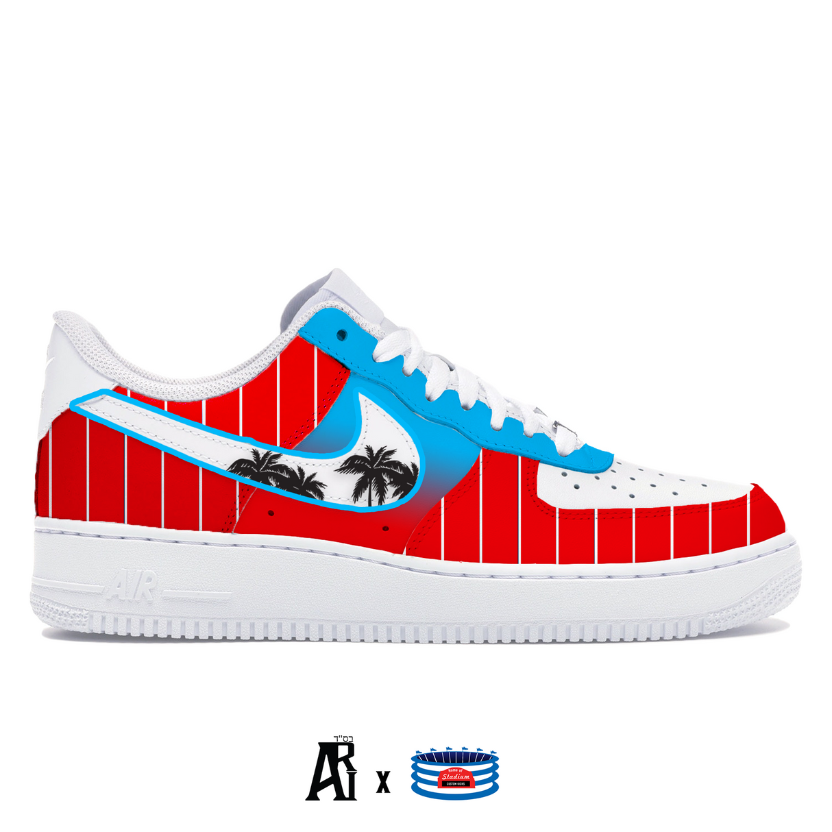 "Miami" Nike Air Force 1 Low Shoes by Stadium Custom Kicks