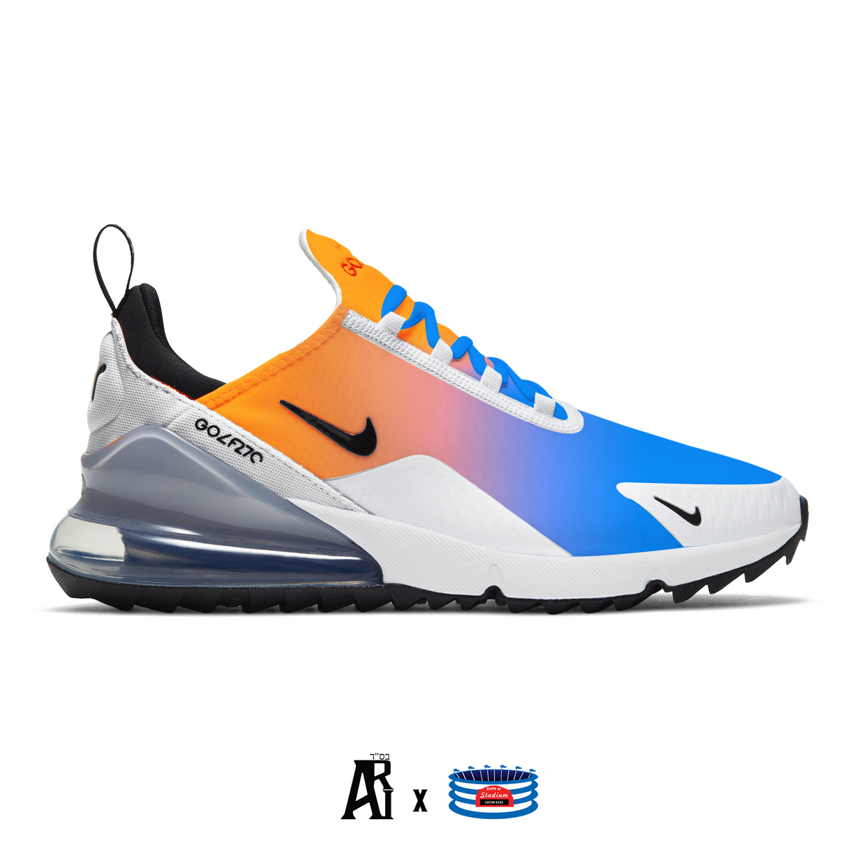 "Fades" Nike Air Max 270 G Golf Shoes by Stadium Custom Kicks