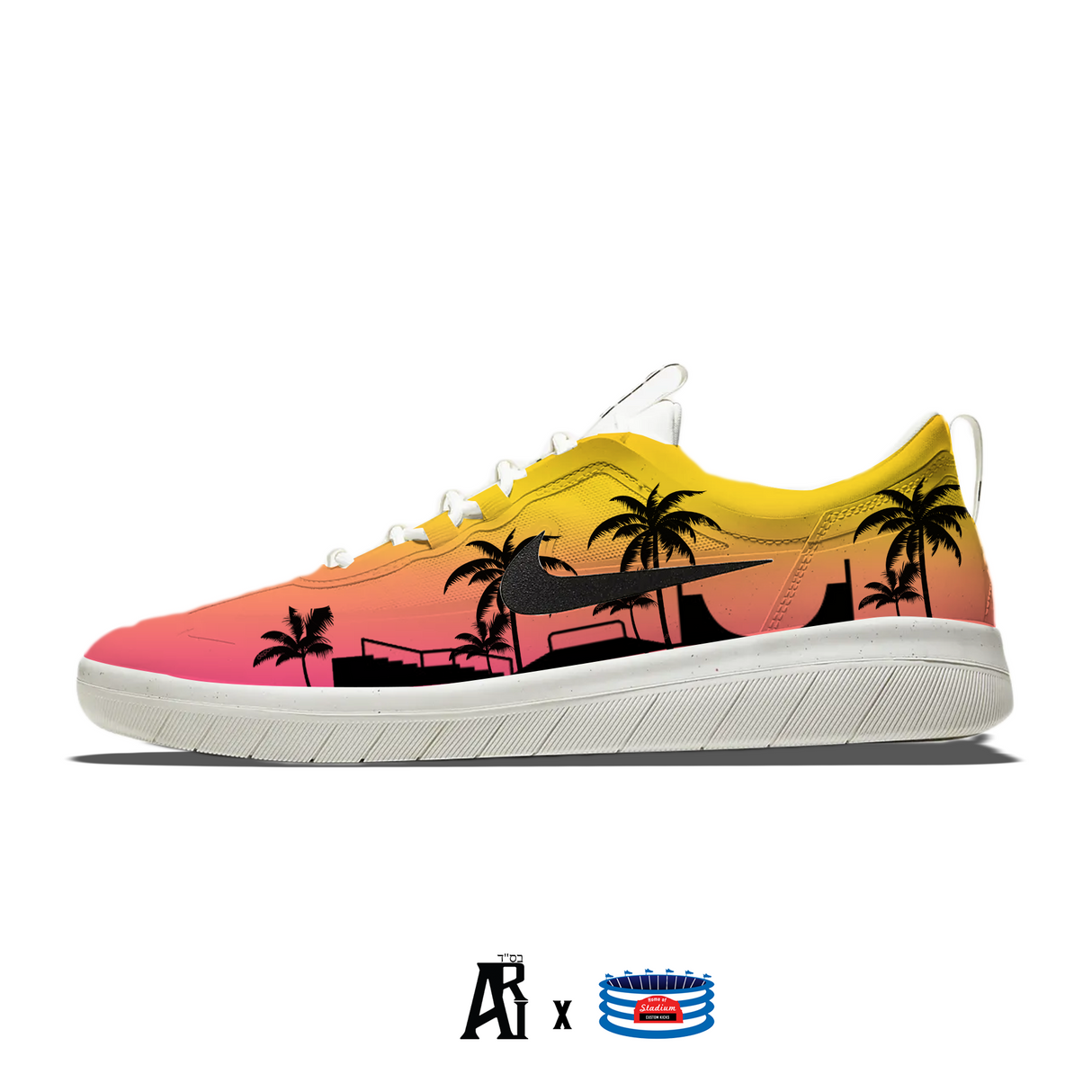 "Venice Sunset" Nike SB Nyjah Free 2 by Stadium Custom Kicks