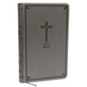 NKJV, Deluxe Gift Bible, Imitation Leather, Gray, Red Letter Edition