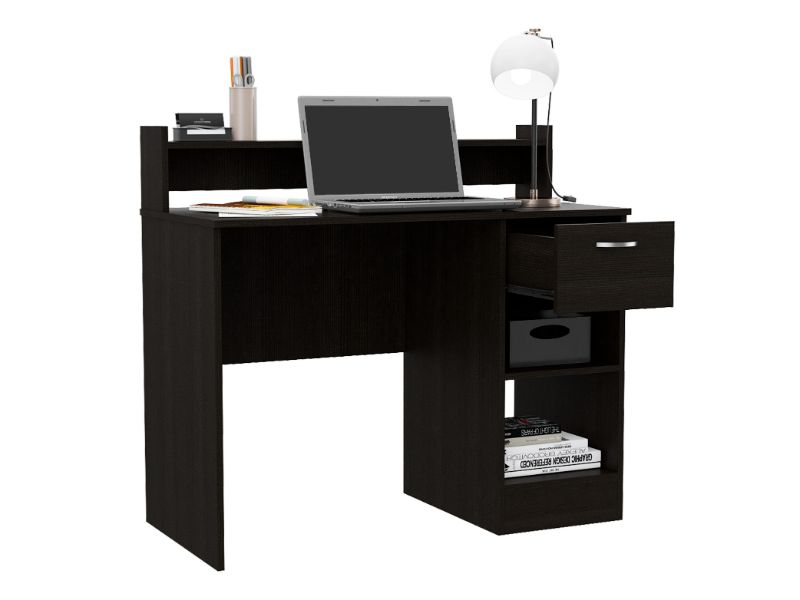 Charlotte Computer Desk, Two Shelves, One  Drawer by FM FURNITURE