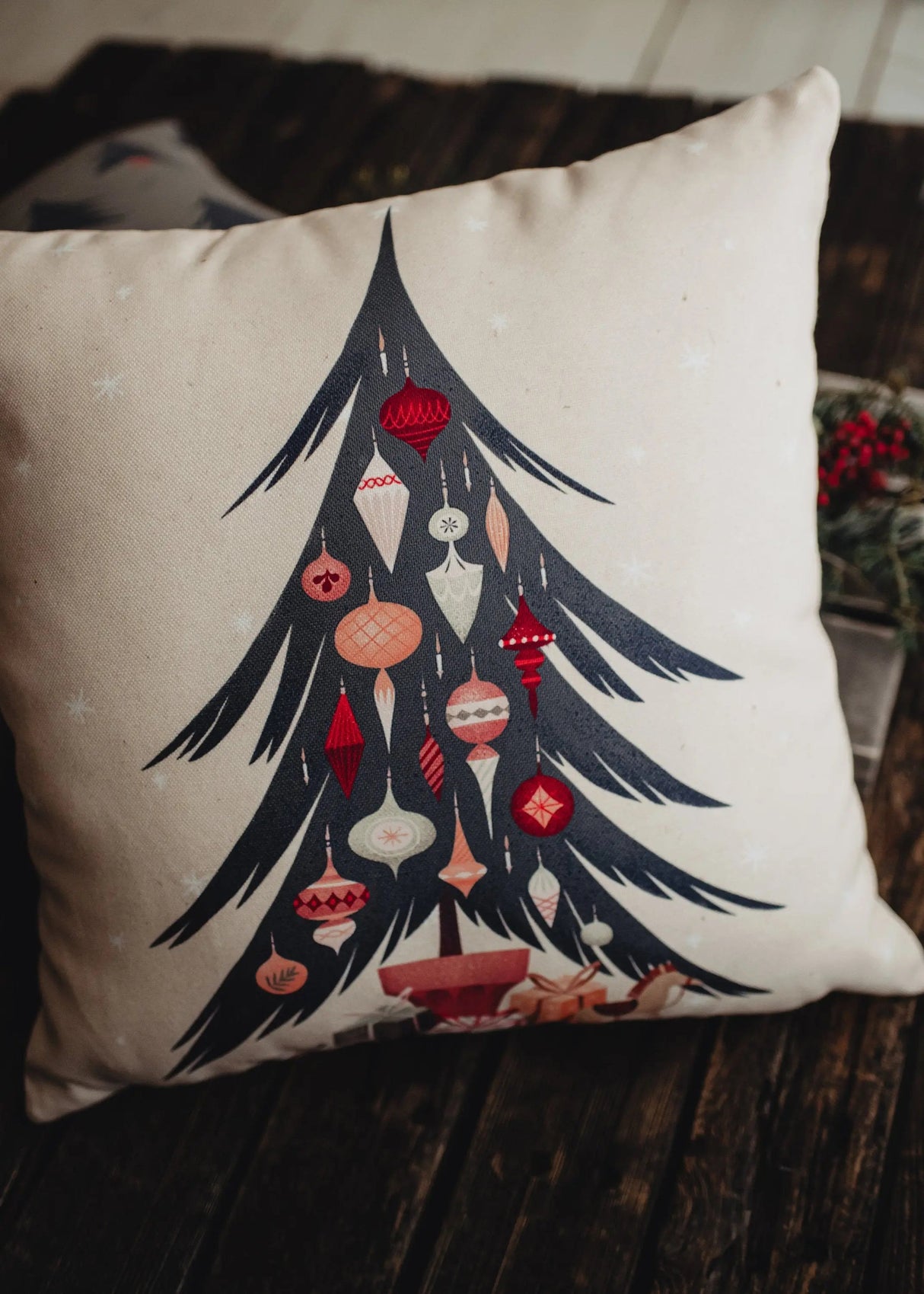 Nordic Christmas Tree Throw Pillow Cover | Christmas tree | Christmas Gifts | Room Decor | Mom Gift | Aaesthetic Room Decor | Room Decor by UniikPillows