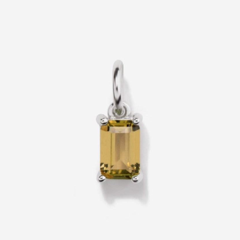 Citrine Silver Charm by Little Sky Stone