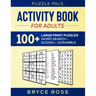 Activity Book For Adults: 100+ Large Font Sudoku, Word Search, and Word Scramble Puzzles