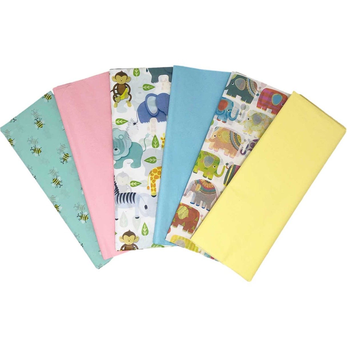 Baby Tissue Paper Assortment (6 Pack, 36 sheets total) by Present Paper