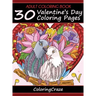 Adult Coloring Book: 30 Valentine's Day Coloring Pages