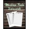Mexican Train Scorecards: Scorecard Book Scorepad for Dominoes Tally Cards, Chicken Foot 8.5" x 11", 118 Pages