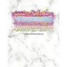 Composition Notebook: Marble and Glitter Decorative Design with Wide Rule Lines and Numbered Pages