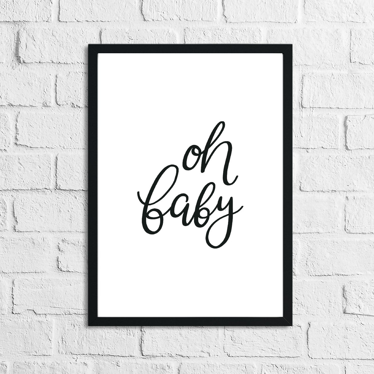 Scandinavian Oh Baby Children's Nursery Bedroom Wall Decor Print by WinsterCreations™ Official Store