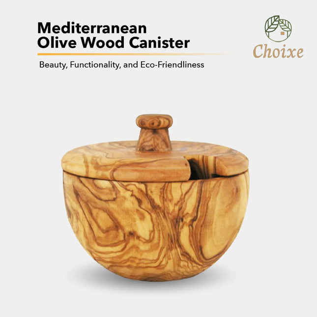 Mediterranean Olive Wood Canister by Choixe