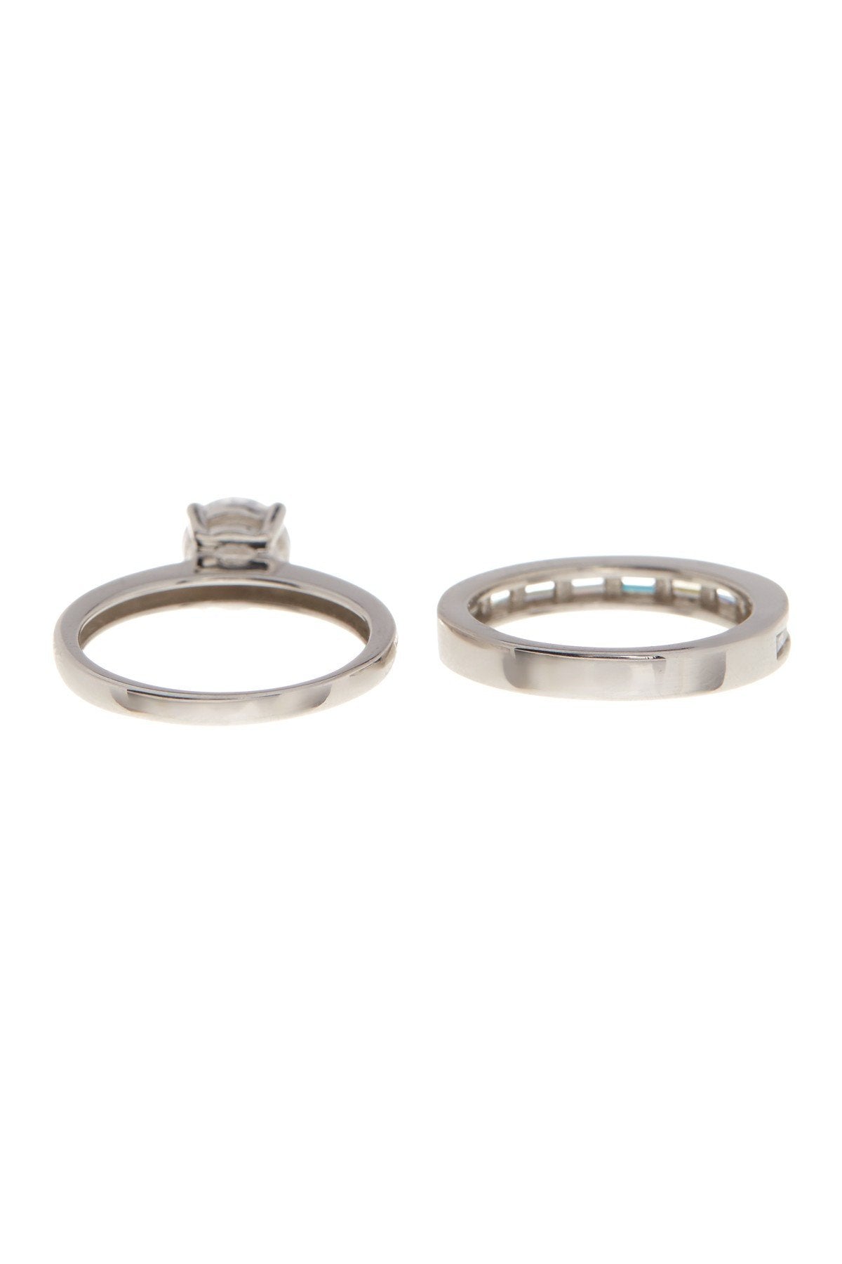 Sterling Silver Round CZ Solitaire Ring Set of 2 by Sterling Forever