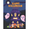 Happy Halloween Spooky For Kids: Coloring Book for Grown Up And Toddlers, Witch, Skull, Black Cat, Zombie, Anxiety, Creativity Book.