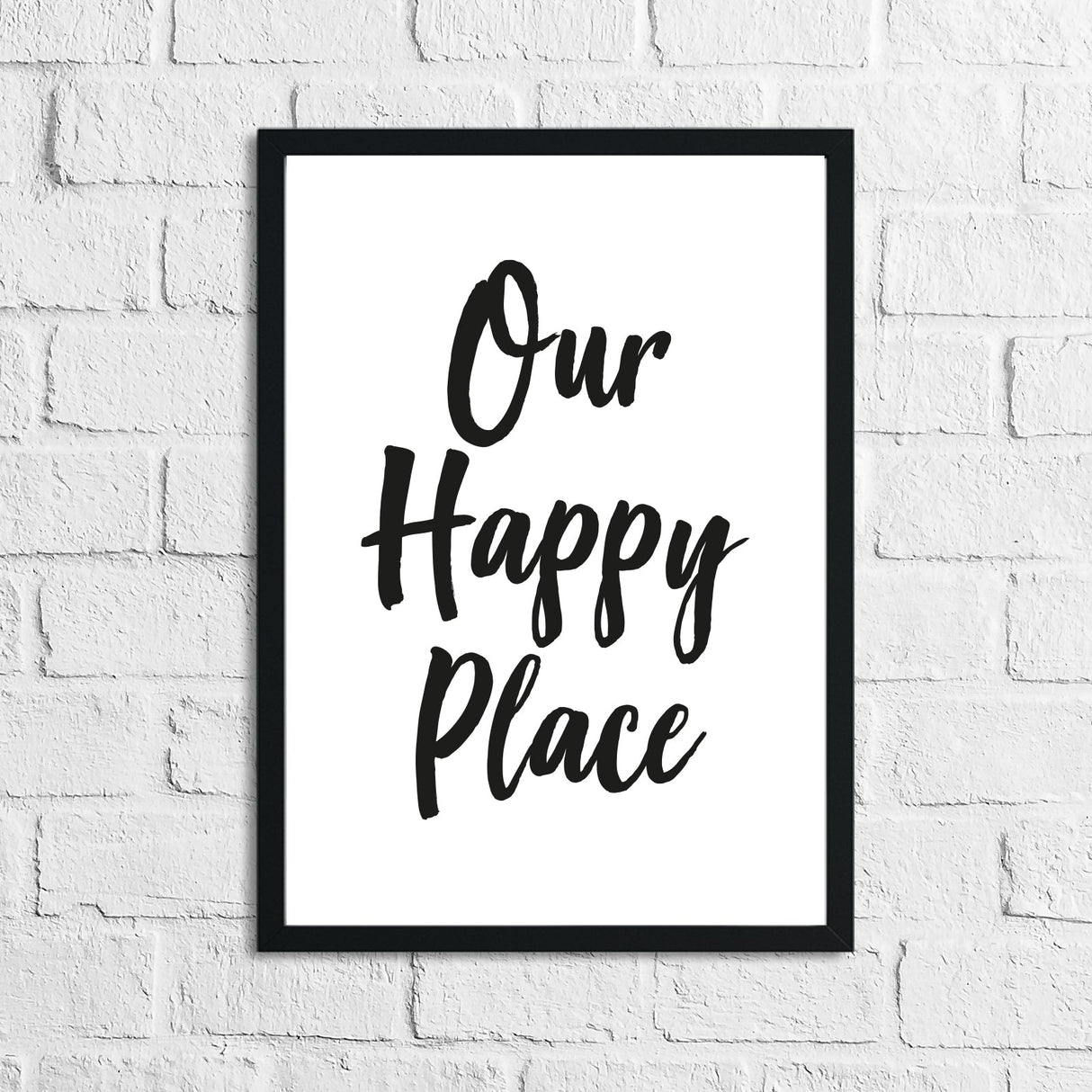 Our Happy Place Wall Home Decor Quote Print by WinsterCreations™ Official Store