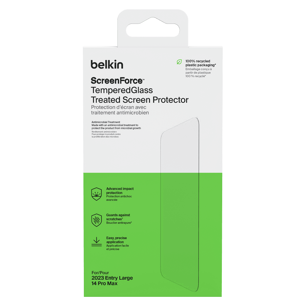 Belkin Glass Screen Protector with EZ Tray for Apple iPhone 15 Plus / iPhone 16 Plus by Belkin