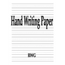 Hand Writing Paper: 100 Pages 8.5" X 11"