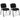 Office Chair with Metal Frame and Padded Cushions for Conference Room-Set of 2