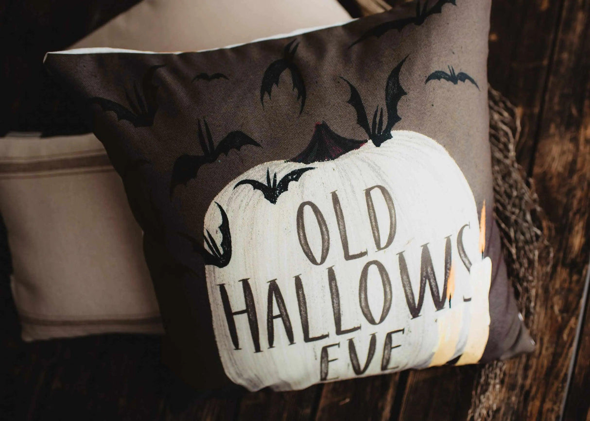 Old Hallows Eve Pumpkin Pillow Cover | Halloween decor | Farmhouse Pillows | Country Decor | Fall Throw Pillows | Cute Throw Pillows | Gift by UniikPillows - Vysn