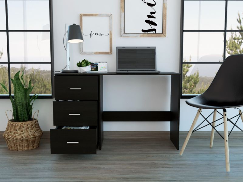 Berlin Three Drawers Desk by FM FURNITURE