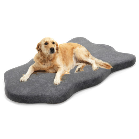 Orthopedic Dog Bed with Memory Foam Support for Large Dogs-Gray