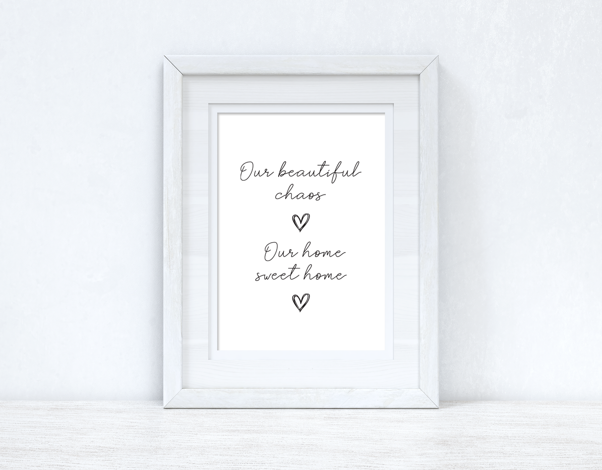 Our beautiful Chaos & Sweet Home Heart Simple Home Wall Decor Print by WinsterCreations™ Official Store