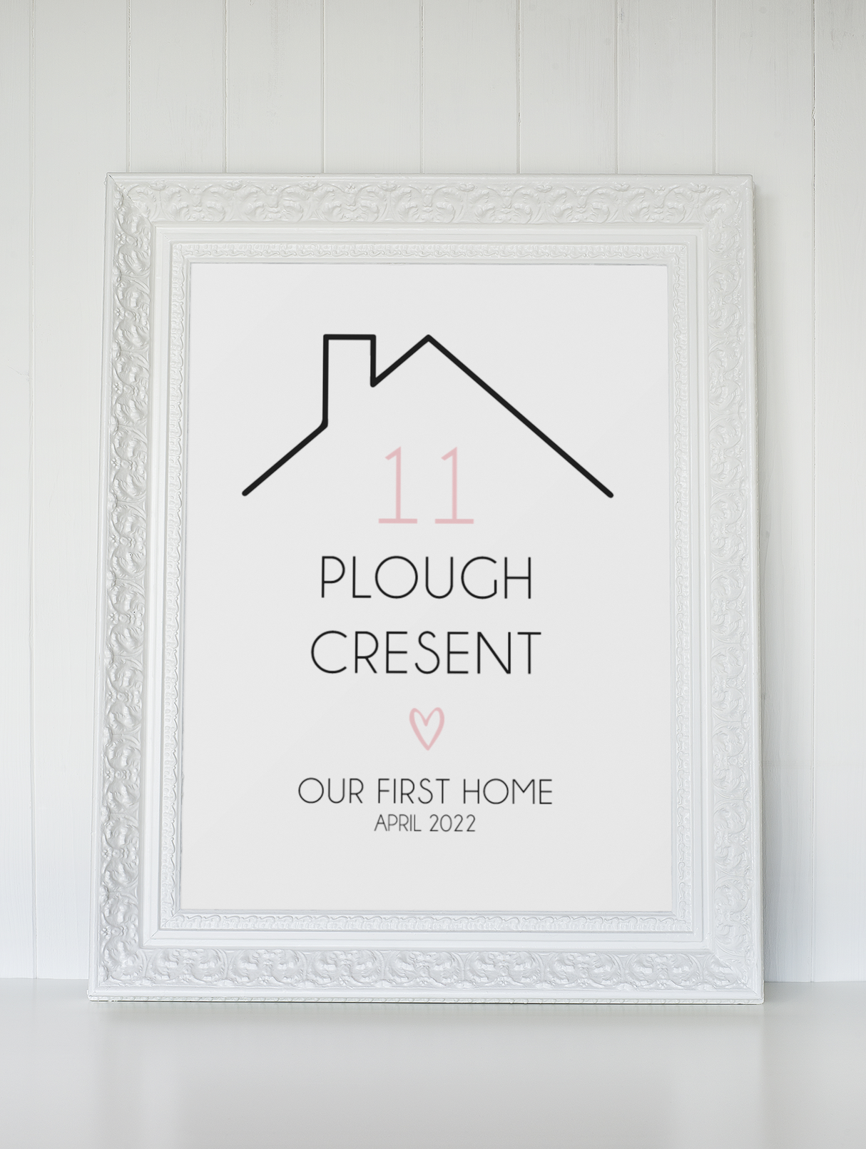 Personalised Our First Home House Roof Simple Wall Decor Print by WinsterCreations™ Official Store