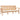 Outdoor 3-Seat Wood Bench with Seat Cushion and Slatted Seat-White