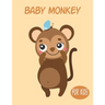 Baby Monkey For Kids: Amazing Animal Coloring book Great Gift for Boys & Girls, Ages 4-8