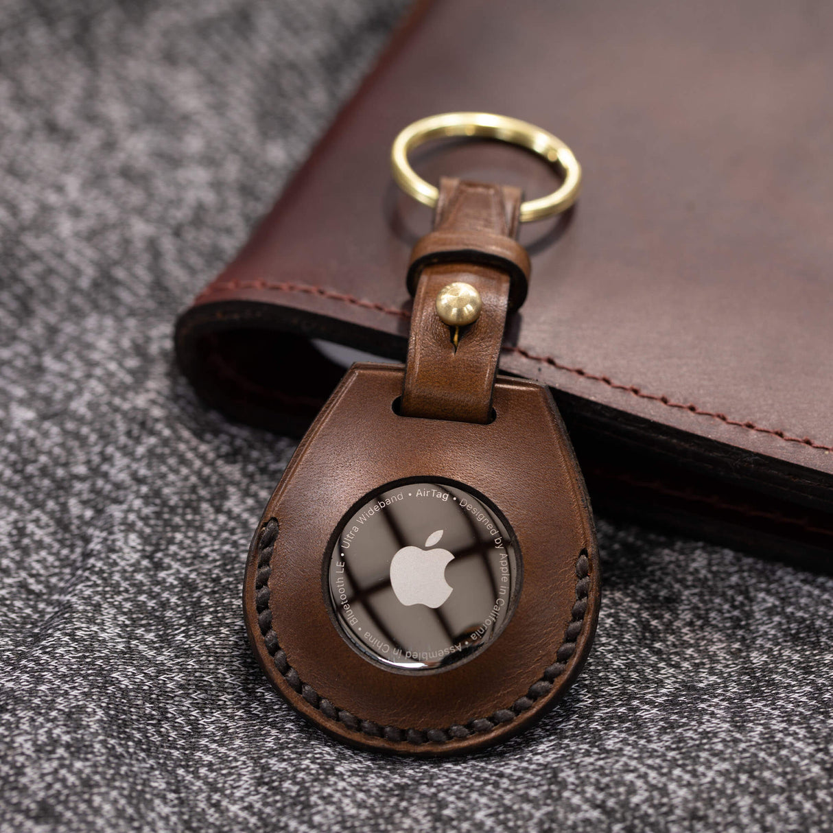 Leather Apple Air Tag Holder by Lifetime Leather Co