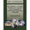 Neil (William) V. Venable (Castel) U.S. Supreme Court Transcript of Record with Supporting Pleadings