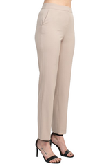 Philosophy Banded Waist Button Hook & Zipper Closure Side Pockets Viscose Blend Pant by Curated Brands