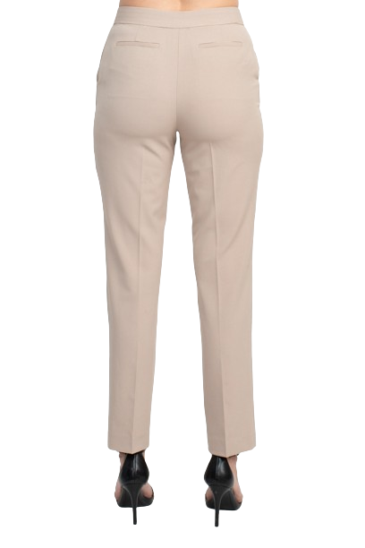 Philosophy Banded Waist Button Hook & Zipper Closure Side Pockets Viscose Blend Pant by Curated Brands