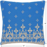 Embroidered Modern Velia Cotton Pillow by Bareens Designer Rugs