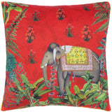 Tribal Rosie Elephant Silk Pillow by Bareens Designer Rugs