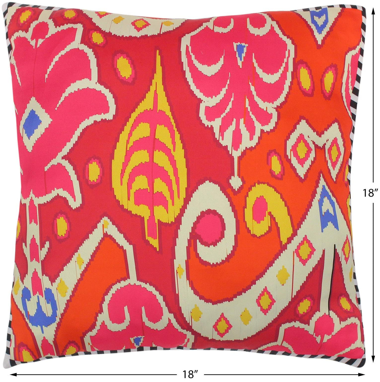 Devora Modern Ikat Silk Pillow by Bareens Designer Rugs